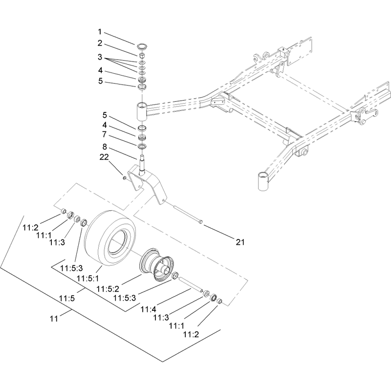 Caster and Wheel Assembly