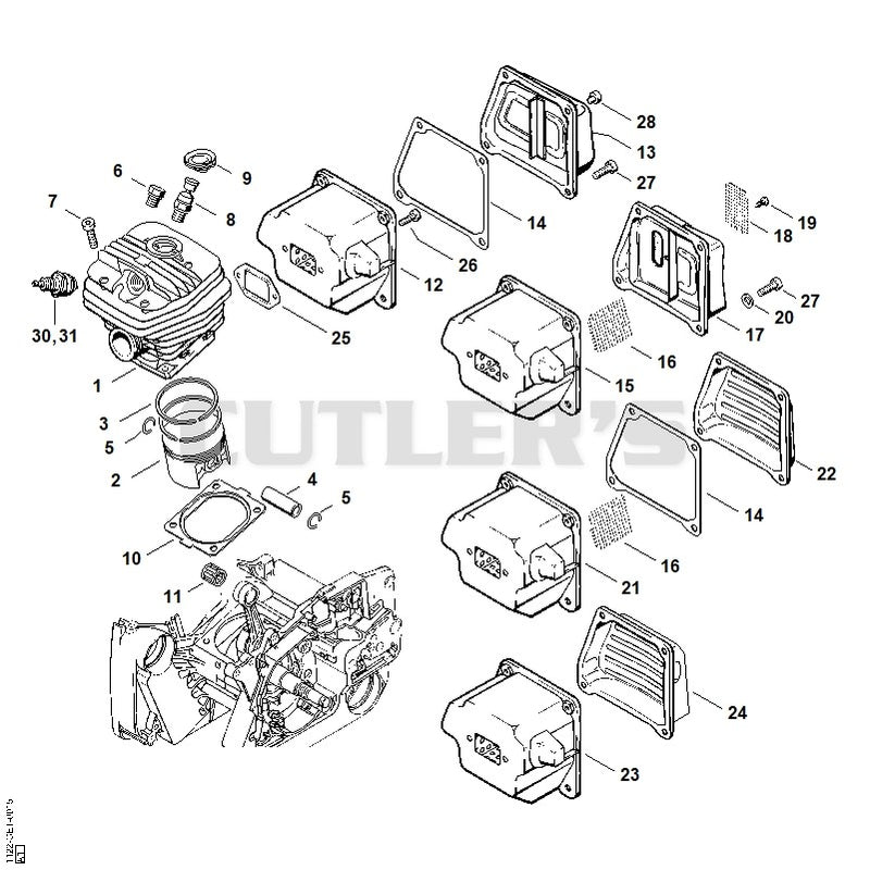Cylinder, Muffler