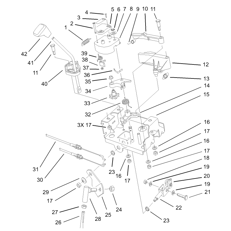 Power Shift Control Assembly