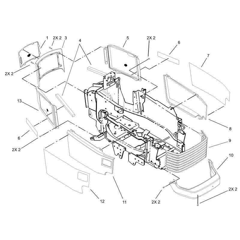 Grill and Side Panel Assembly