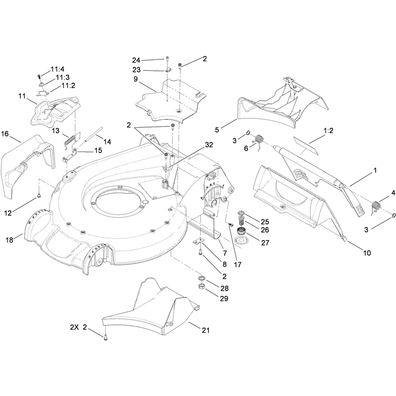 Deck Housing and Rear Door Assembly