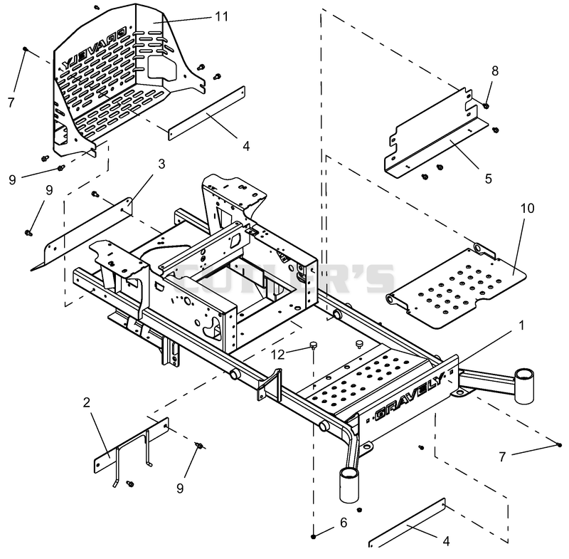 Frame, Bumper, Foot And Kick Plate, 60" Deck