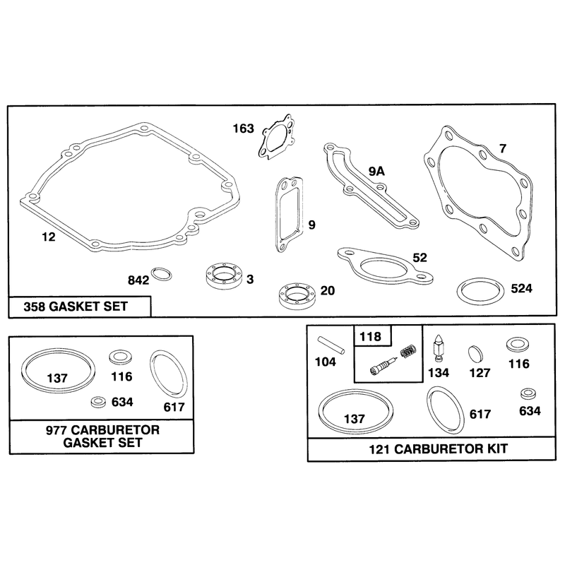 Engine Briggs and Stratton Model 127702-0131-01