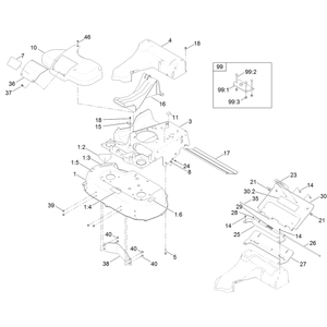 Deck Frame and Chute Assembly
