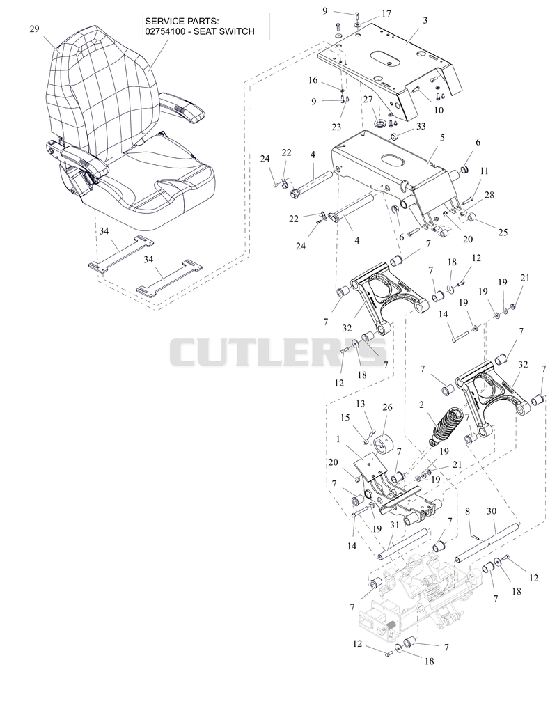 Seat - Upper Shock