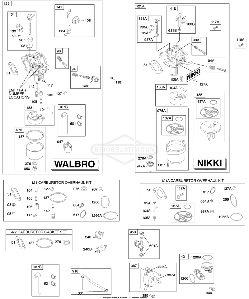Carburetor, Fuel Supply, Kit - Carburetor Overhaul