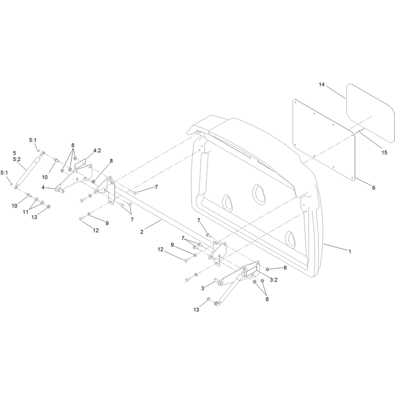 Hopper Door Assembly No. 130-2875