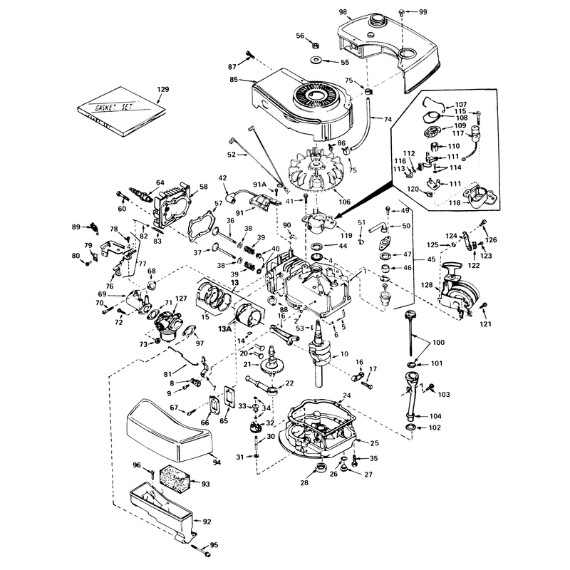 Engine Tecumseh Model No Tnt 100-10072c