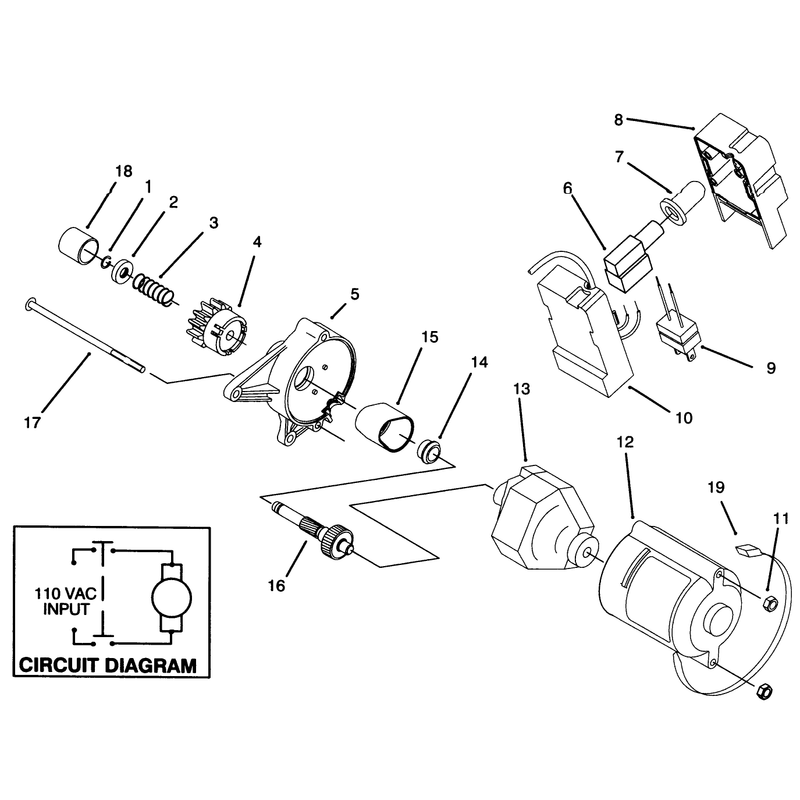 Starter Motor Assembly (model 38195-Electric)