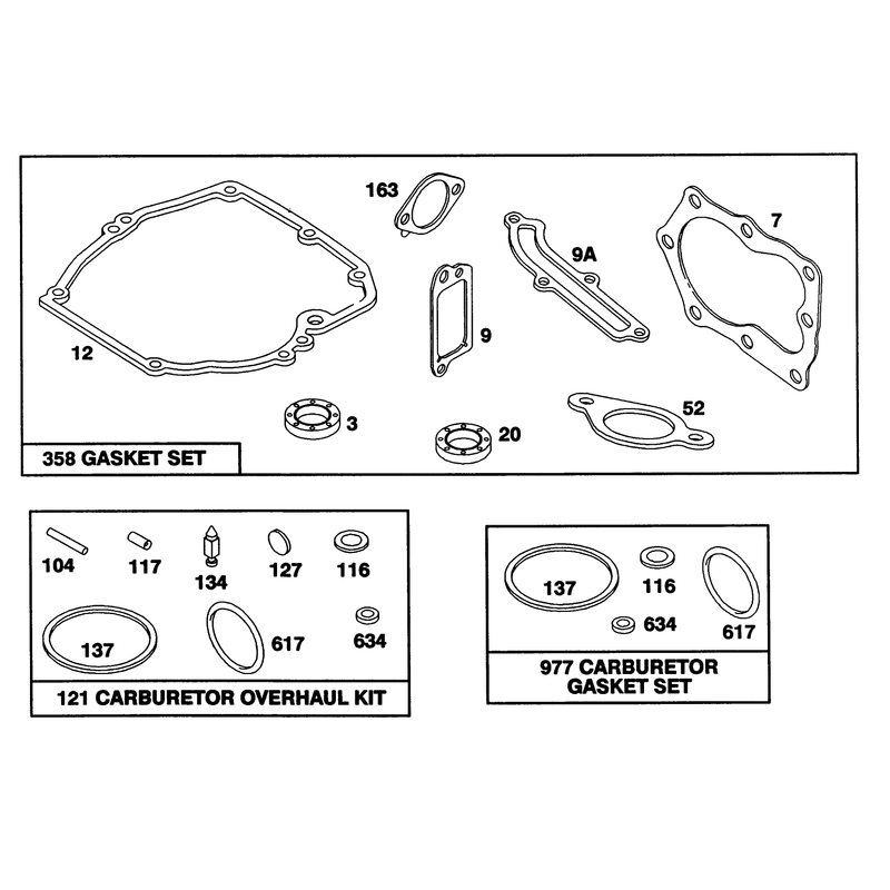 Engine Briggs and Stratton Model 122702-3188-01