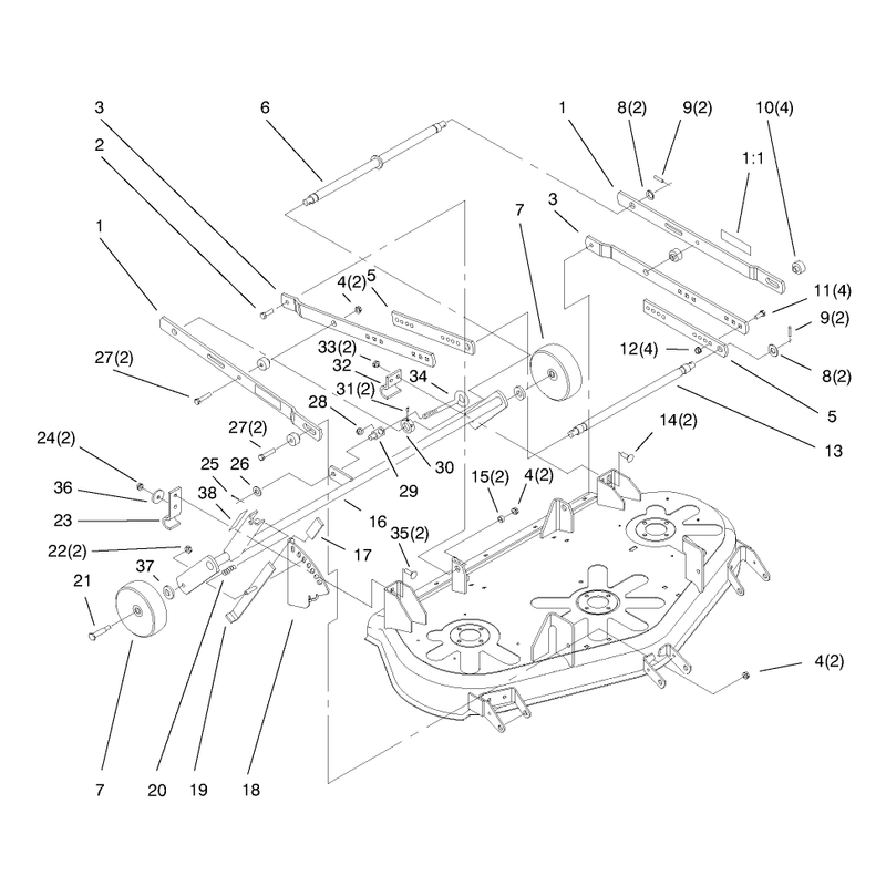Deck Suspension Assembly