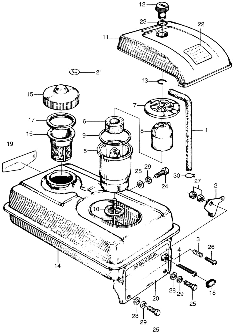 FUEL TANK@AIR CLEANER