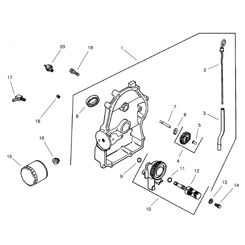 Oil Pan Lubrication Assembly Kohler CH22S-66545
