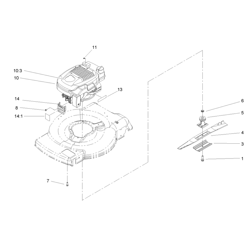 Engine and Blade Assembly