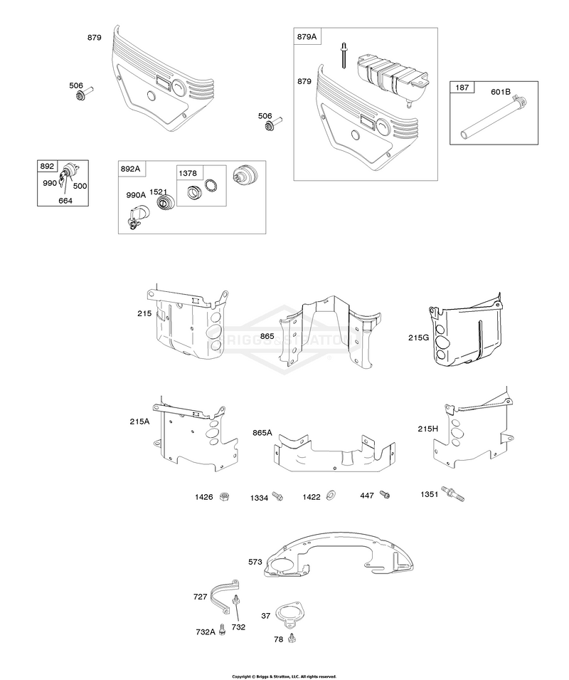 Shrouds, Air Guide, Carburetor Cover