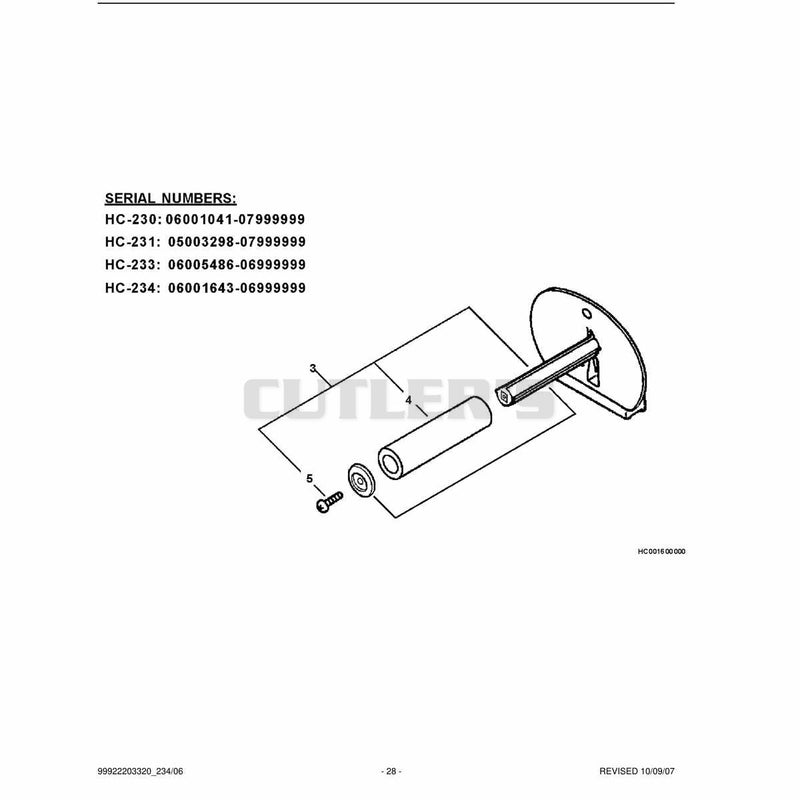 Side Handle S/N 06001643 - 06999999