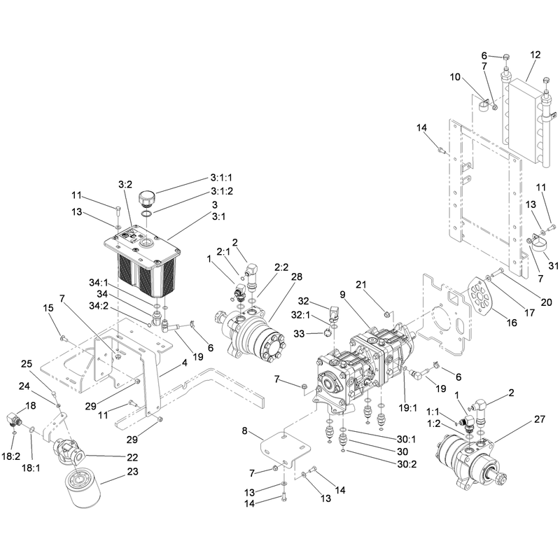 Hydraulic Tank Motor and Pump Assembly