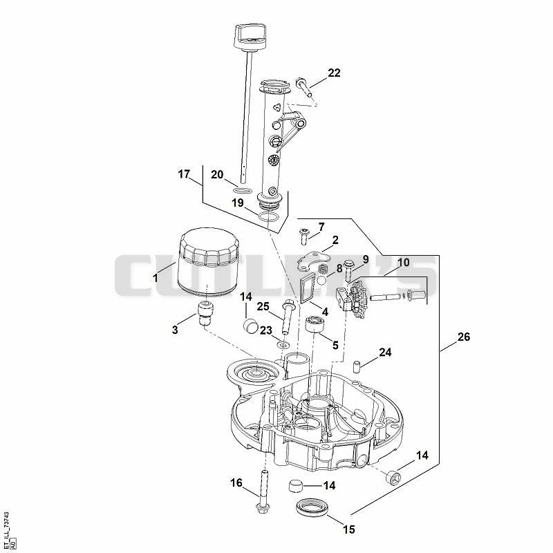 Lubrication system, oil pan