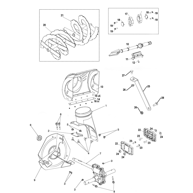 AUGER HOUSING AND IMPELLER