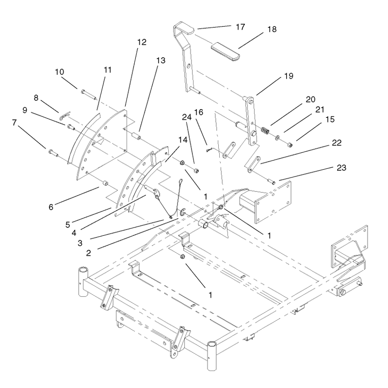 Height-of-Cut Handle and Plate Assembly