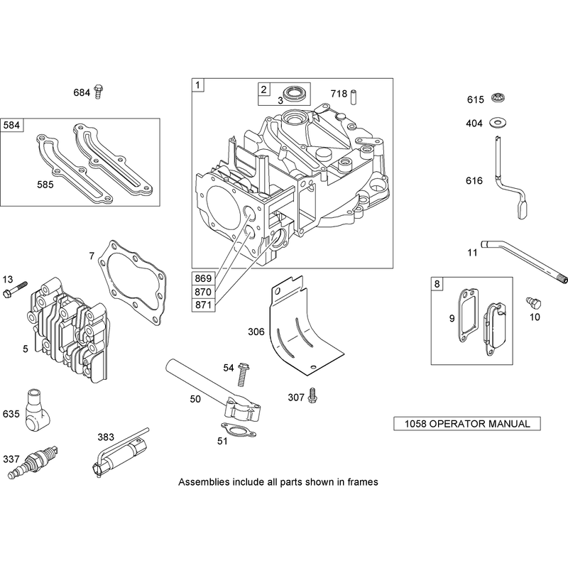 Cylinder Assembly Briggs and Stratton 126T02-0139-B1