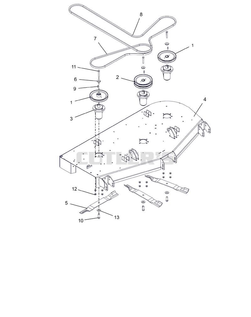 Deck, Belts, Blades And Spindles