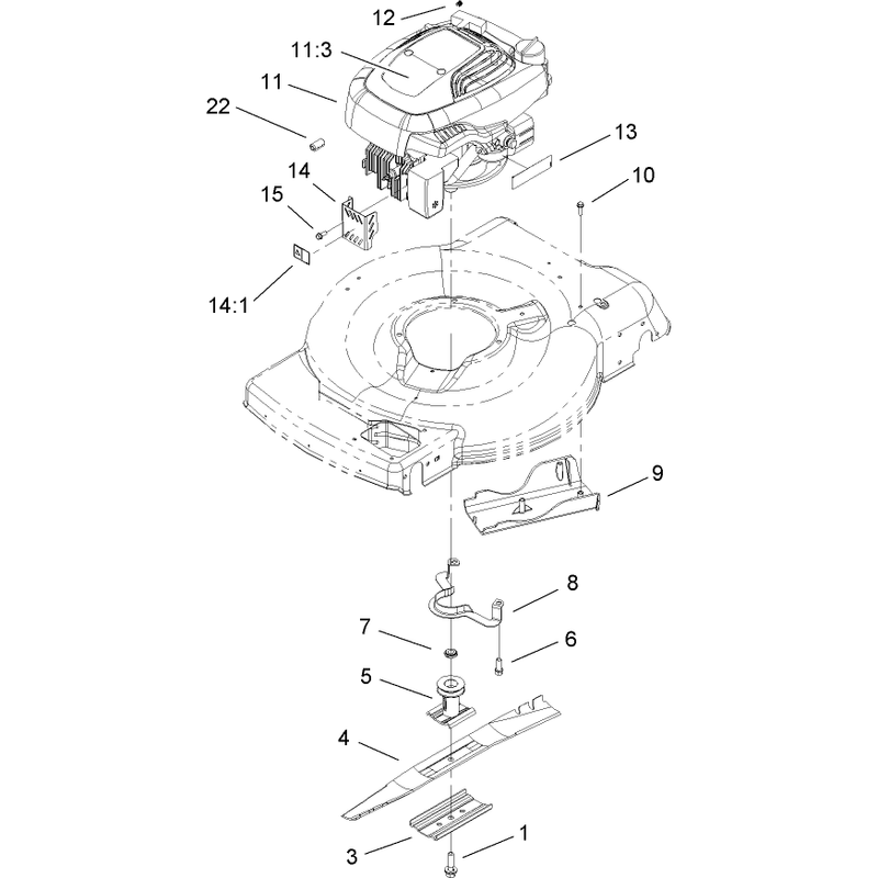 Engine and Blade Assembly