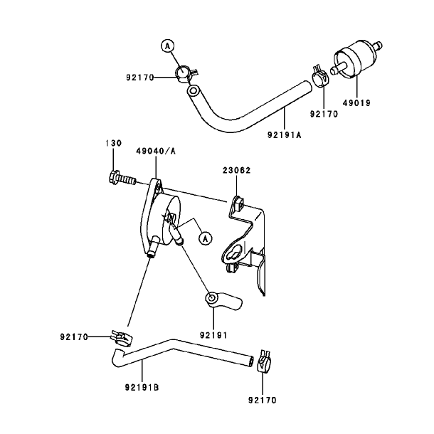 Fuel TankFuel Valve Assembly Kawasaki FH451V-BS04