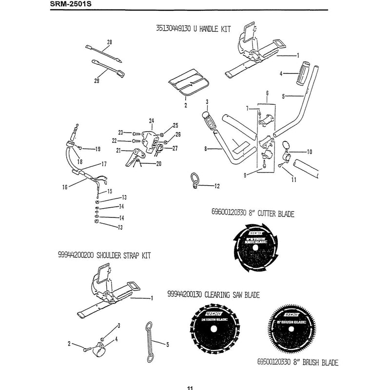 35130449130 1 U-Handle Kit Includes The Following Items