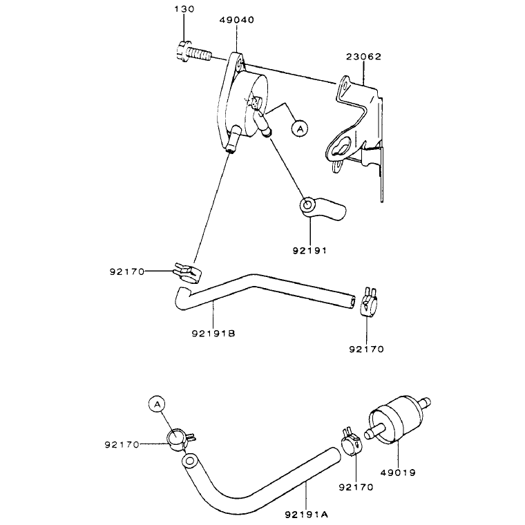 Fuel Tankfuel Valve Assembly Kawasaki Fh500v-As25