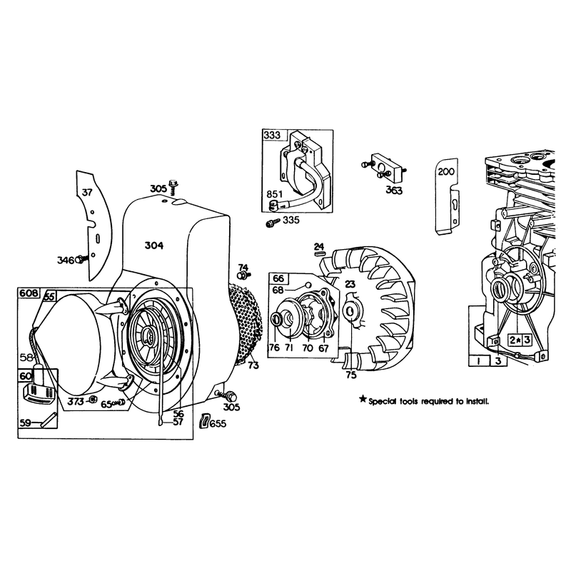 Engine Briggs and Stratton Model No 130202-1640-01 Continued