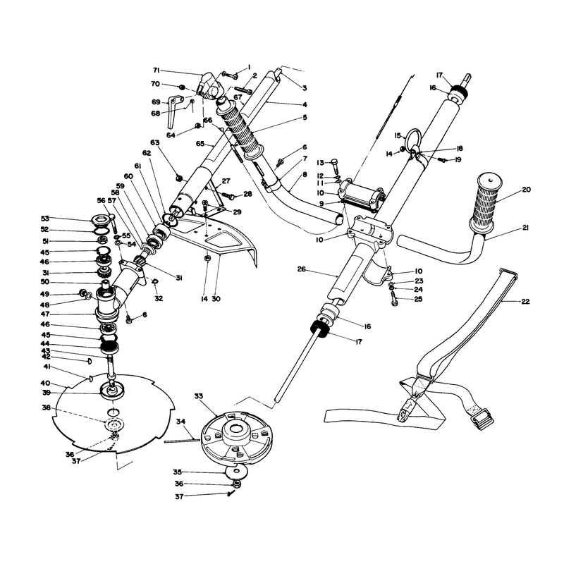 Drive Shaft & Trimmer Head Assembly