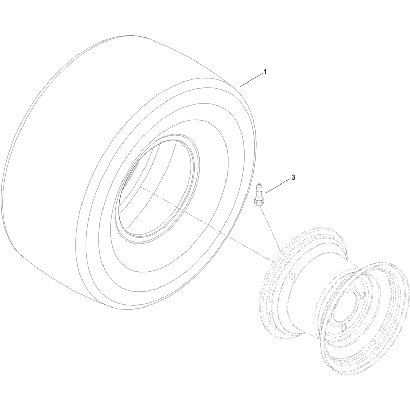 2 Ply Wheel and Tire Assembly No. 131-3672