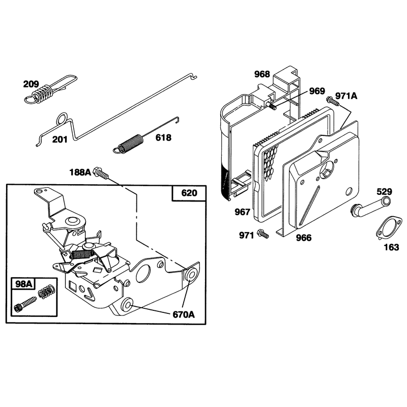 Engine Briggs and Stratton Model 124707-3185-01