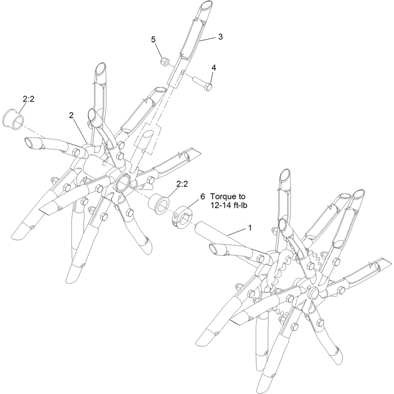 LH Tine Wheel Assembly No. 116-6739