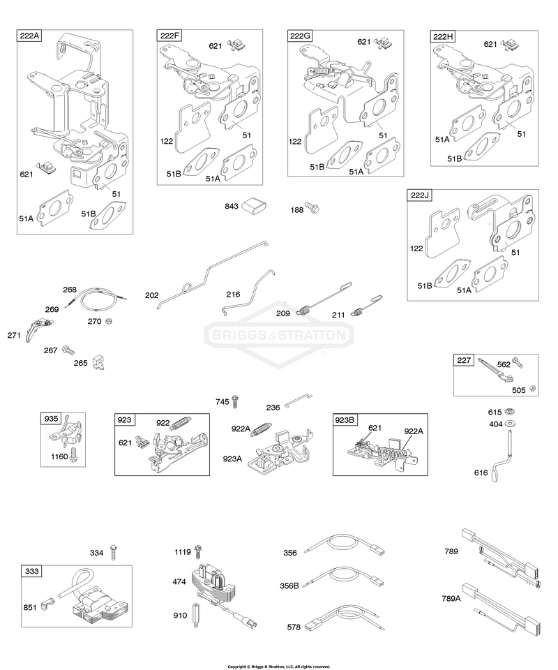Controls, Flywheel Brake, Governor Spring, Ignition
