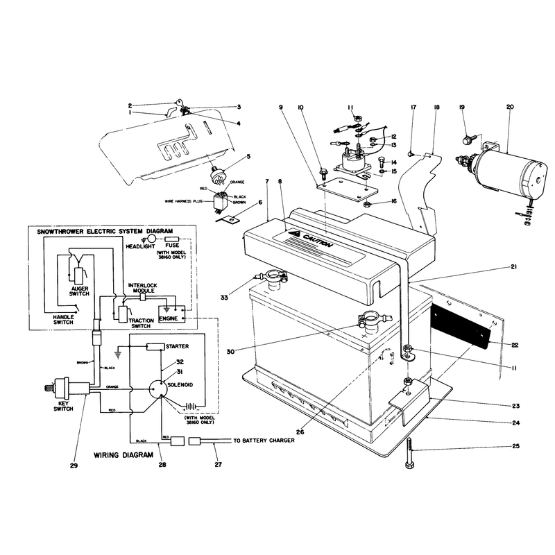 12 Volt Starting Motor Kit 42-3370 (optional)