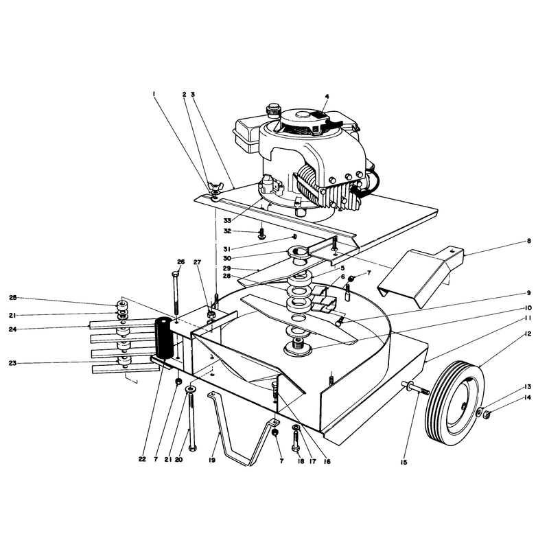 Engine and Base Assembly