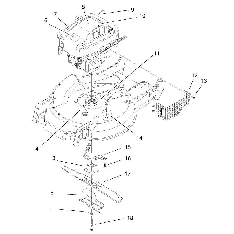 Engine and Blade Assembly