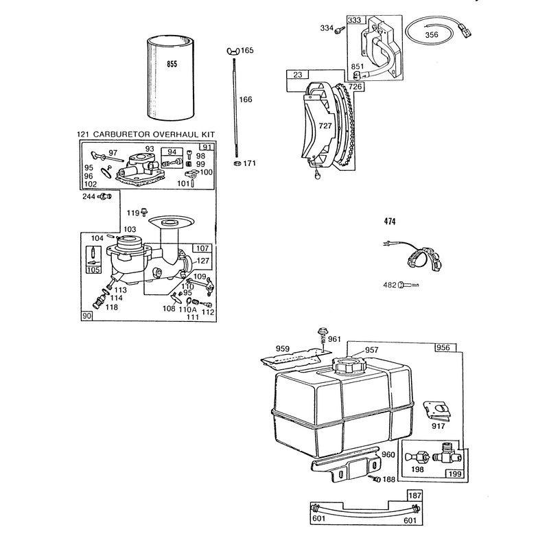 Engine Briggs & Stratton Model No. 252416-0734-01 (continued)
