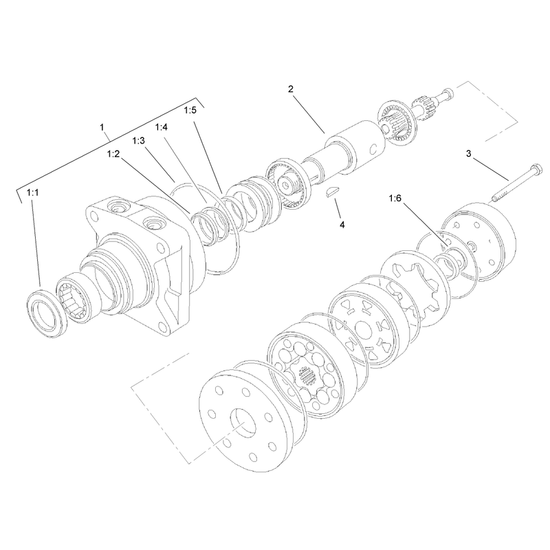 Hydraulic Motor Assembly No 99-3052