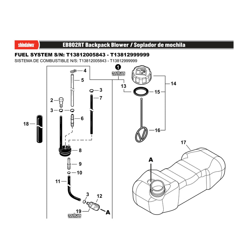 FUEL SYSTEM S/N: T13812005843 - T13812999999