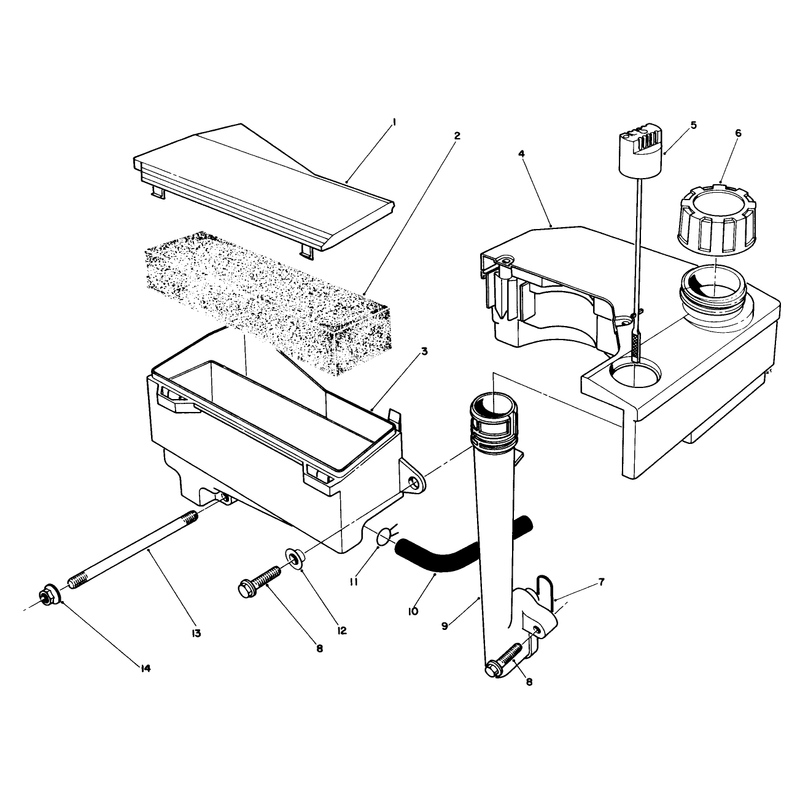 Air Cleaner and Fuel Tank Assembly