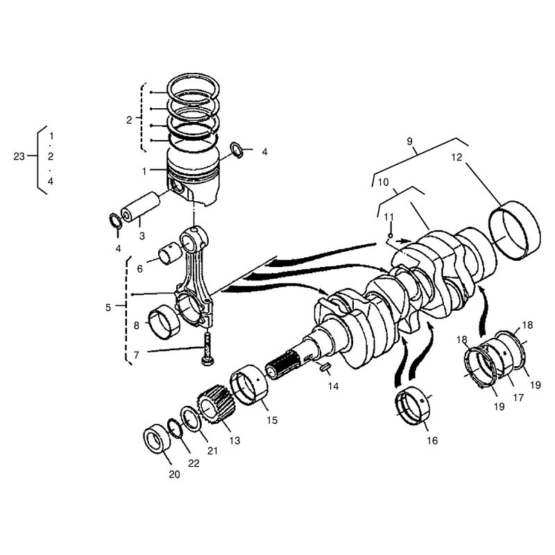 Piston and Crankshaft Assembly