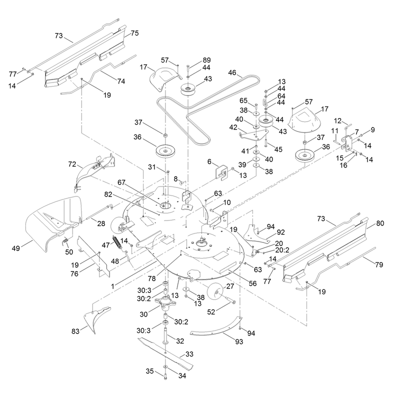 42 Inch Deck Assembly