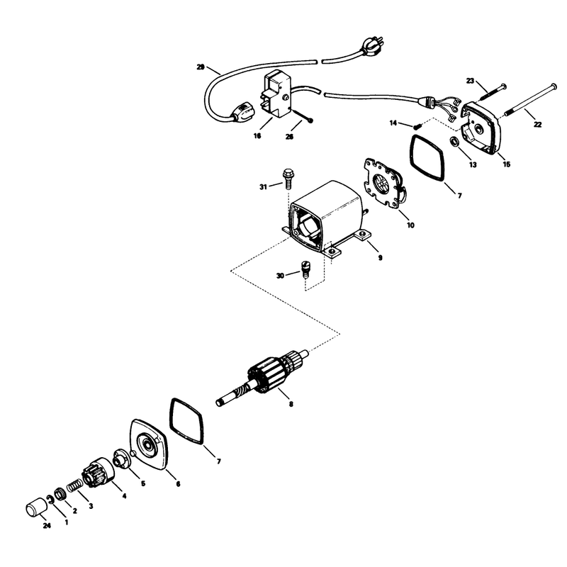 Electric Starter Motor Kit No. 37-4810 (optional)