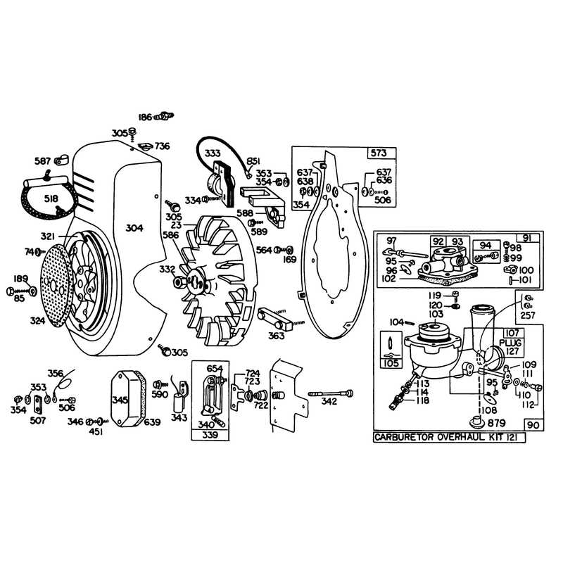 Engine Briggs and Stratton Model No 326437-0262-01