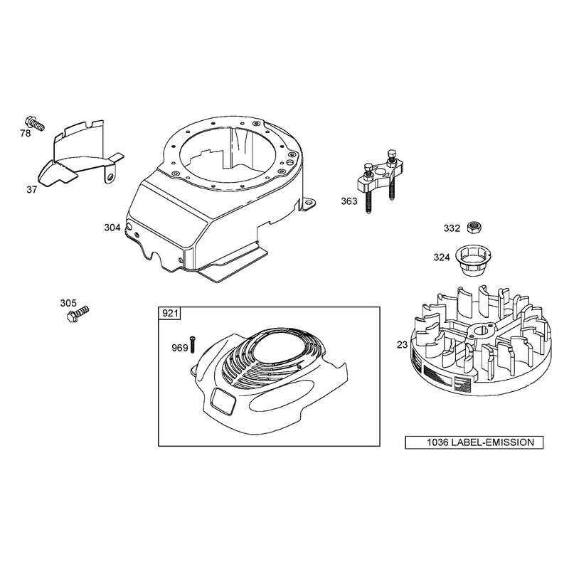 Blower Housing Assembly Briggs and Stratton 125K02-0194-E1