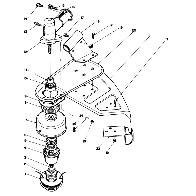 Trimmer Head & Gear Box Assembly