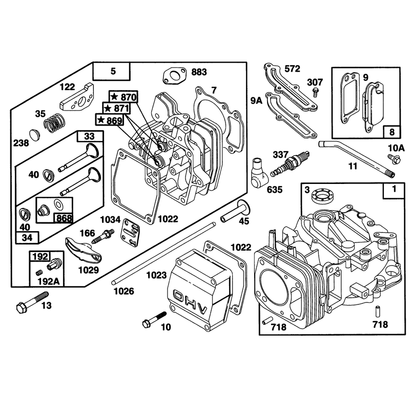 Engine GTS 150 Ohv